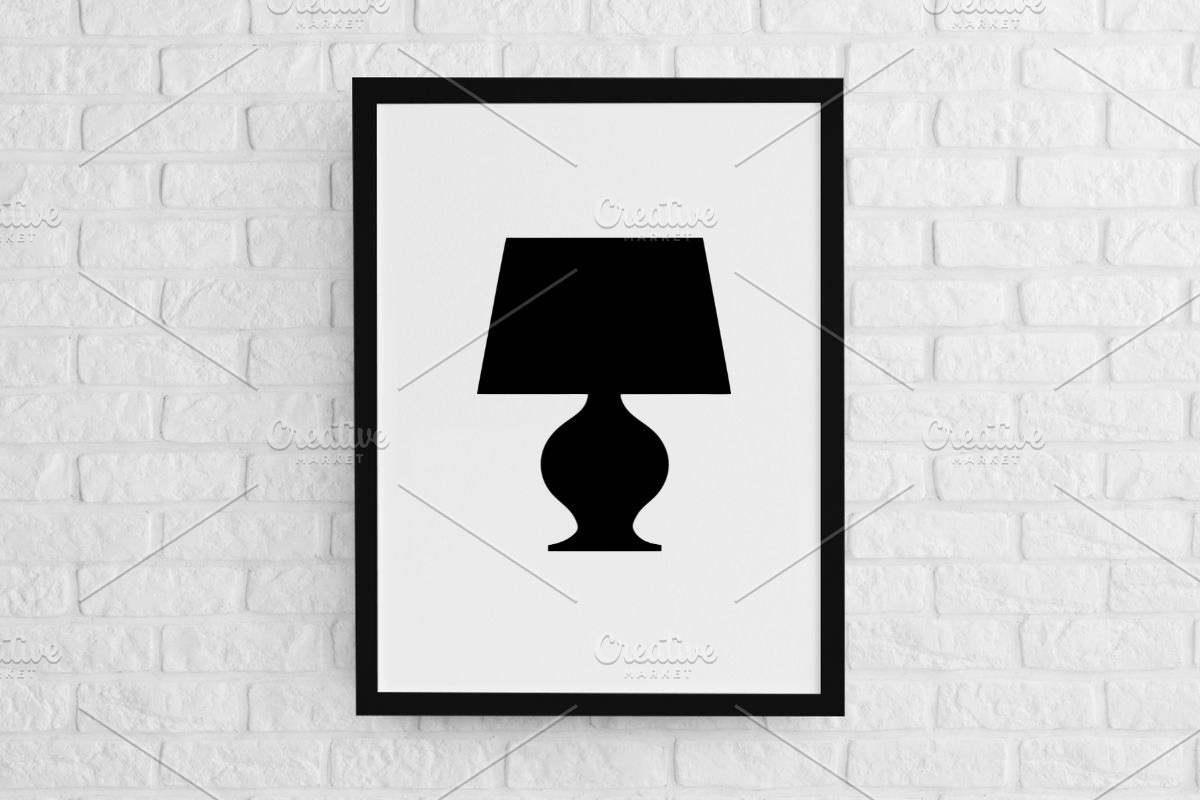 Lamp Silhouette SVG, a Technology Illustration by newminddesign (Photo 2 of 3)