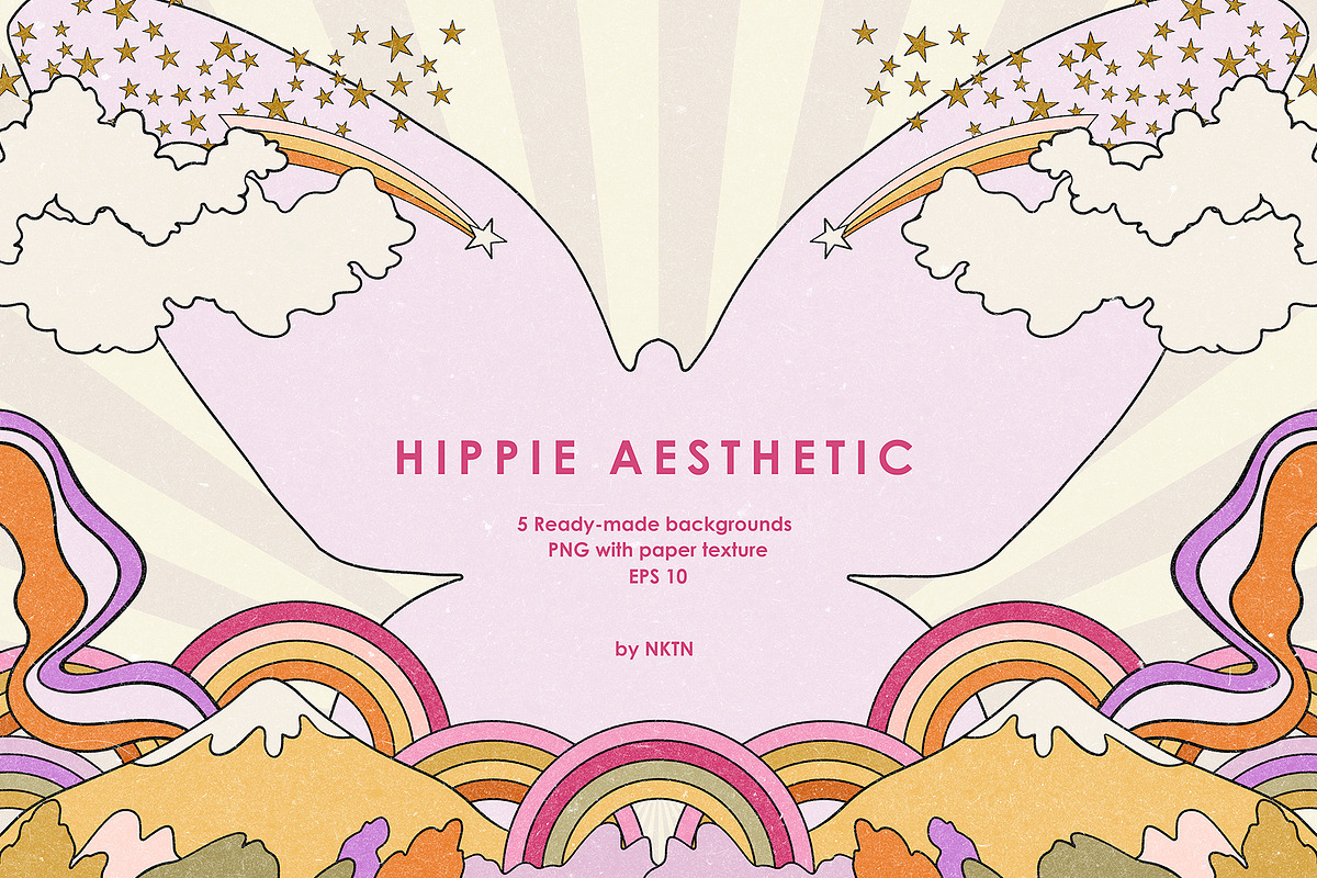 Hippie Backgrounds, a Background Graphic by NKTN (Photo 1 of 3)