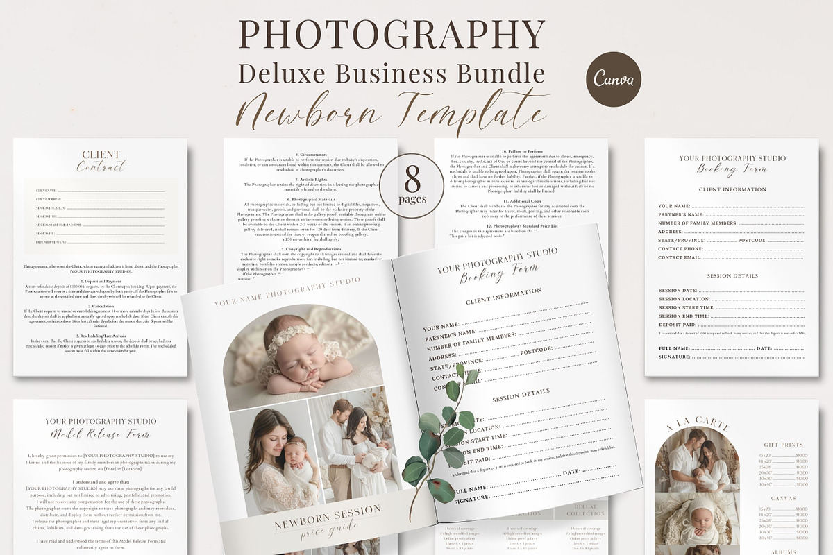 Newborn Photography Deluxe Bundle, a Templates & Theme by Princess & the Pea Design (Photo 1 of 8)