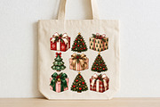 Preppy Christmas Tree Gift Box PNG, a Seasonal Illustration by CraftArtStudio (Thumbnail 2 of 4)