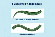 Procreate Rake Texture Brushes 21x, a Brush Add-On by Esther Nariyoshi (Thumbnail 2 of 9)