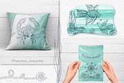 Abstract linear Ocean clipart, a Seasonal Illustration by Tatyana_Zenartist (Thumbnail 6 of 13)