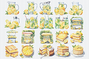 Watercolor Everything Lemon Clipart, a Food Illustration by Crafts of The Moon (Thumbnail 3 of 4)