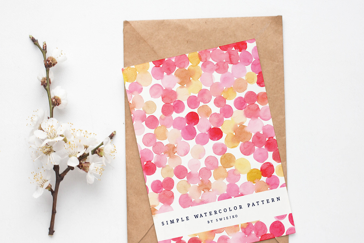 Cheerful Seamless Watercolor Pattern, a Pattern Graphic by swiejko (Photo 2 of 4)