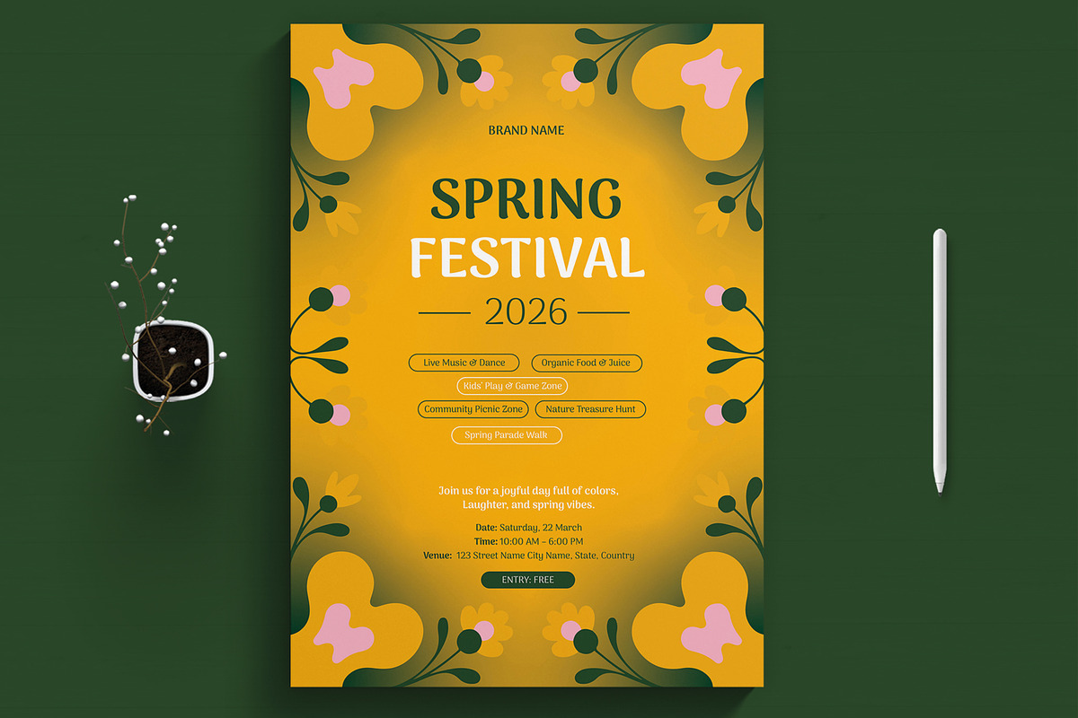 Spring Festival Flyer, a Flyer Template by MightyDesign (Photo 1 of 8)