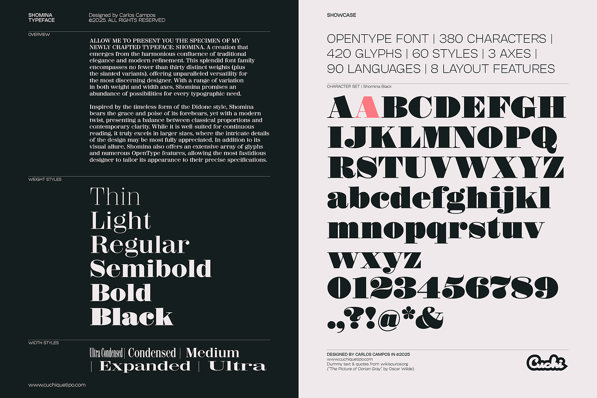Shomina Font, a Serif Font by Cuchi, qué Tipo! Foundry (Photo 2 of 21)