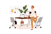 People do workout at workplace set, a Person Illustration by Good Studio (Thumbnail 8 of 9)