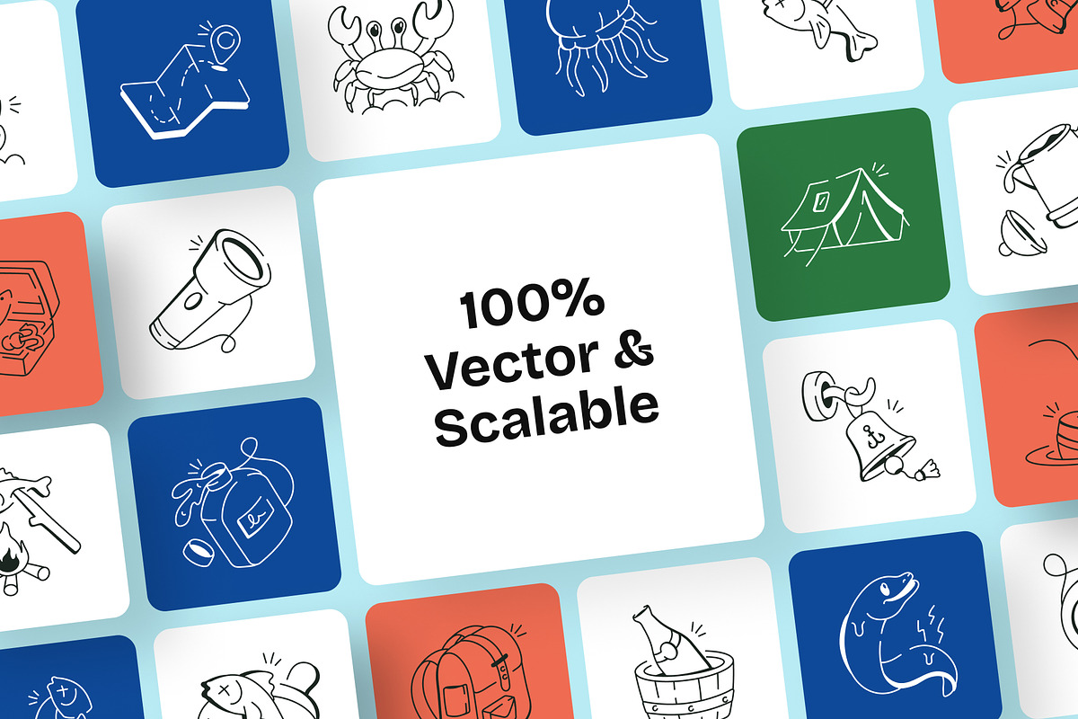 Fishing Doodles, an Outline Icon by Vectors Market (Photo 5 of 8)