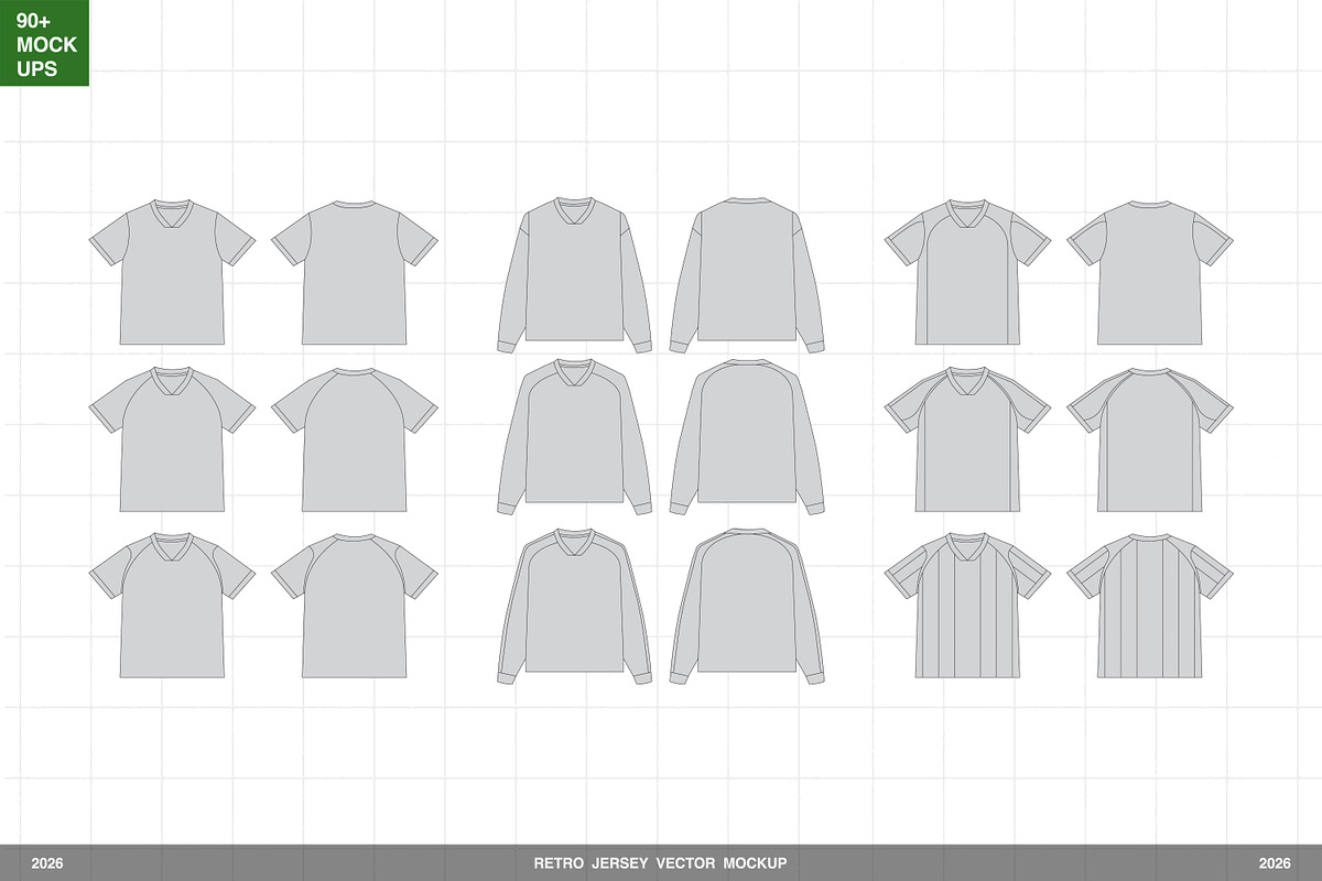 Retro Sports Jersey Vector Mockup, an Apparel Mockup by Irhasalfahad (Photo 3 of 8)