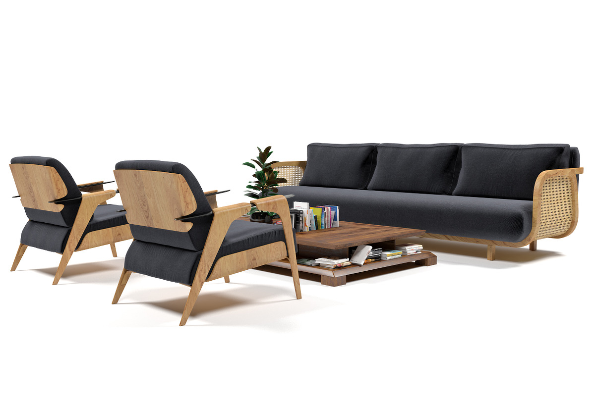 Furniture set 1102, a Furniture 3D Model by inDahouze (Photo 1 of 9)