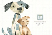 Cute DOG clipart, an Animal Illustration by helloPAPER (Thumbnail 2 of 2)