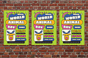 Green World Animal Day Flyer Set, a Flyer Template by Aiyari Graphic (Thumbnail 3 of 3)
