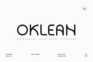 Oklean - Elegant Sans Serif, a Sans Serif Font by Pengedar Seni