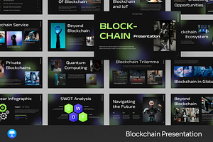 Digital Blockchain Keynote, a Presentation Template by Fit-tee