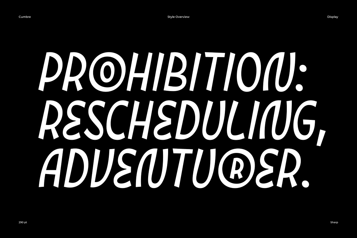 Cumbre | Slanted Wavy Display Font, a Sans Serif Font by Antipixel Type Studio (Photo 9 of 16)