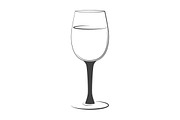 Wine Set. Monochrome Icons, Elements, a Food Illustration by Gomolach (Thumbnail 6 of 13)