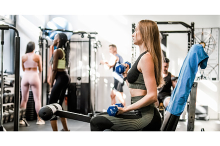 Female athlete exercising with, a Sports & Recreation Photo by Daniel Megias