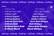 Artfines, a Sans Serif Font by artism_design (Thumbnail 2 of 7)