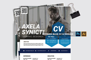 Modern Blue CV & Resume