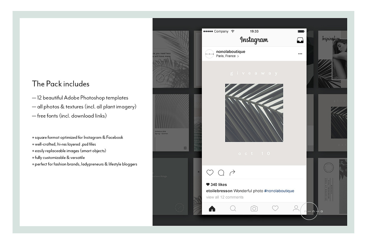 Lifestyle Social Media Pack • Íma, a Social Media Template by Nonola (Photo 2 of 8)