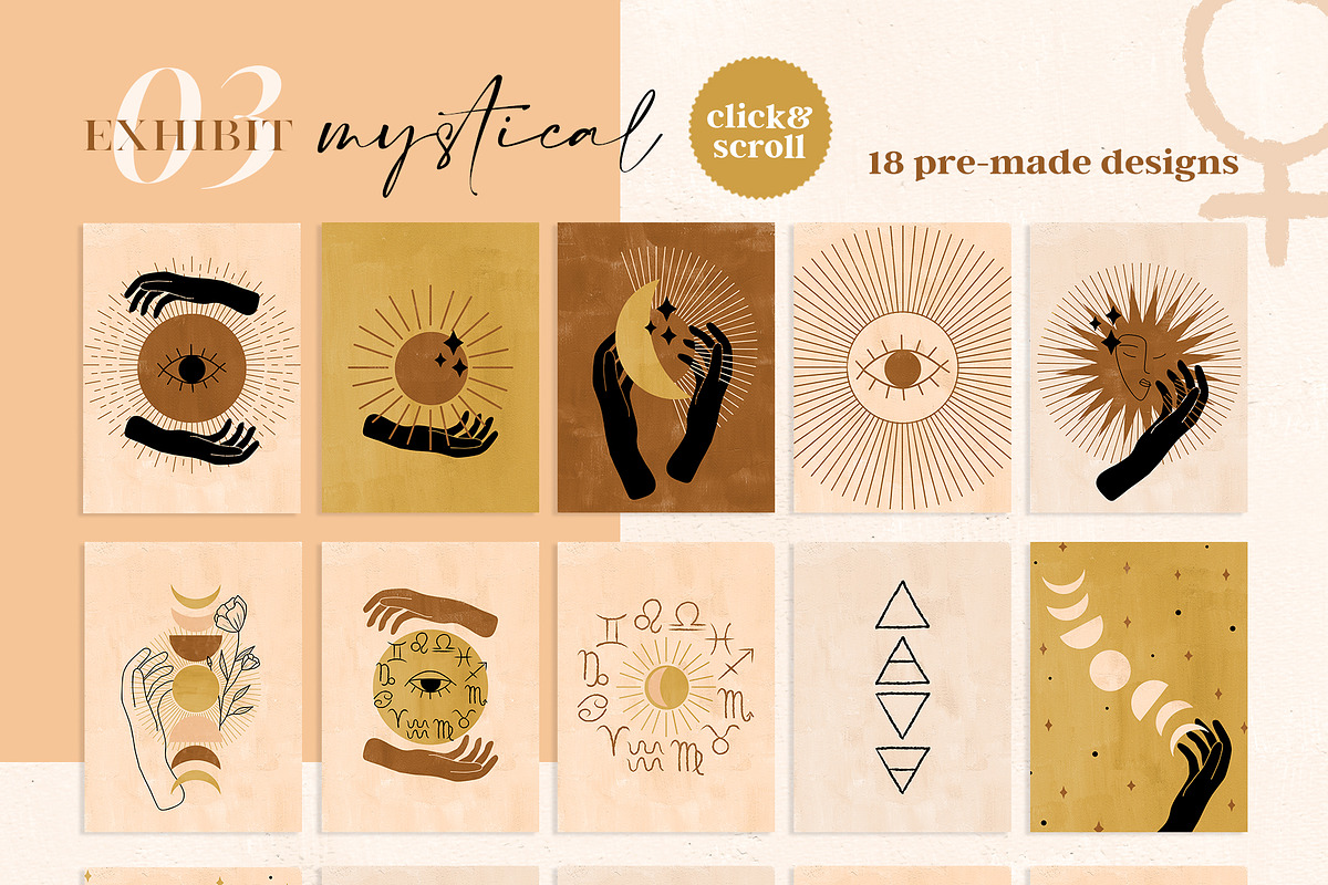 Poster Bundle Mystical Women Modern, a Decorative Illustration by Kaya Fonts (Photo 6 of 23)