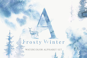 Frosty winter alphabet collection, a Decorative Illustration by Kolorata Art