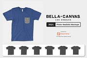 Bella Canvas 3021 Pocket Tee Mockups, a Shirt Mockup by Photific (Thumbnail 1 of 6)