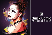 Quick Comic Photoshop Action, an Action Add-On by Presets Pond (Thumbnail 1 of 10)