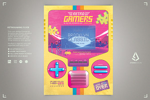 Retro Handheld Gaming Flyer Template