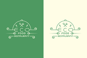 Eco Food Restaurant Logo Icon, a Branding & Logo Template by Morvana Crew