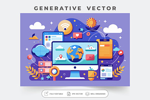 This vibrant illustration depicts a, a Graphic by SouravDesign