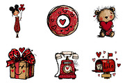 Valentines Day Clipart Png, an Illustration by CreationArt (Thumbnail 4 of 5)
