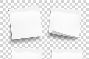 Four white sticky notes, an Object Graphic by Lina's store