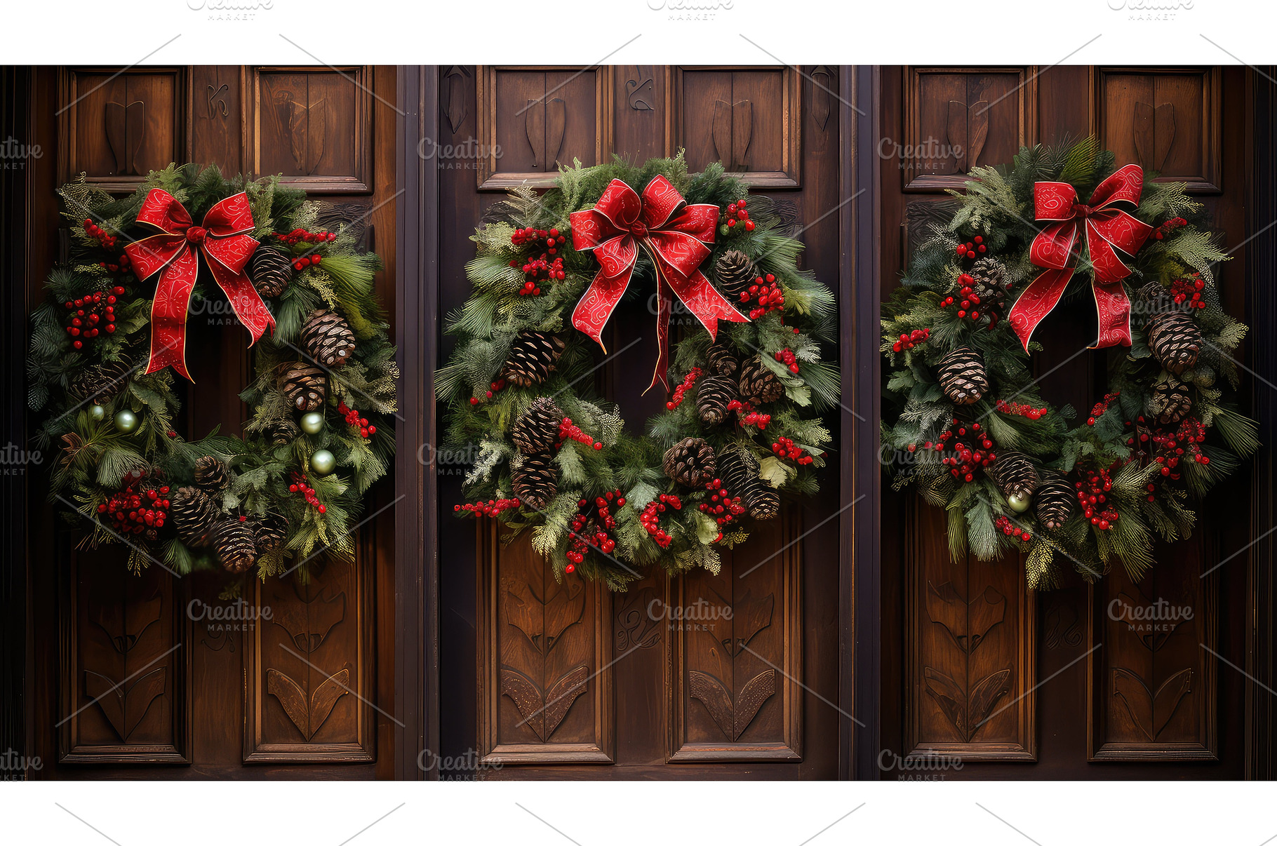 christmas holiday wreaths ai, a Holiday Photo by pikepicture