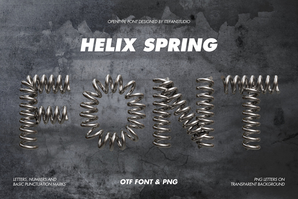 Helix Spring Font, a Sans Serif Font by itefan Studio (Photo 1 of 5)