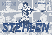 Scorety - Baseball Sport Font, a Sans Serif Font by Pandeka Studio (Thumbnail 10 of 11)