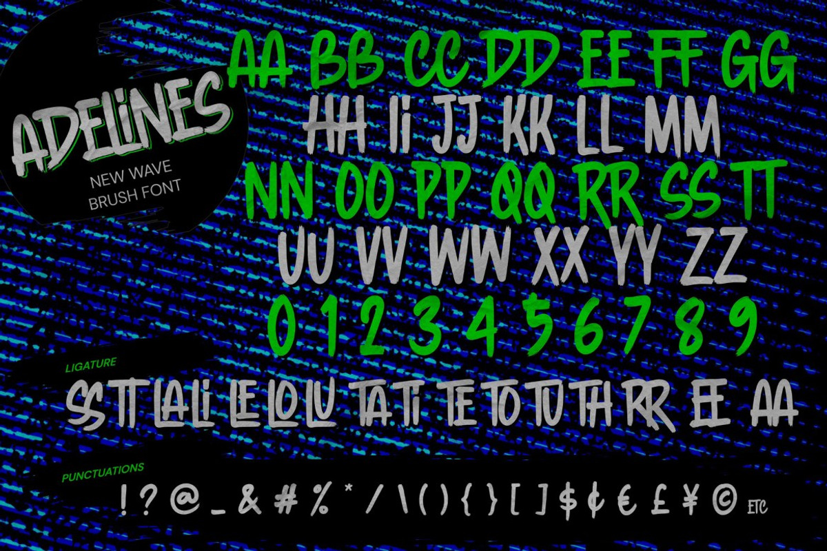 Adelines - Rough Brush Font, a Script Font by Gassstype (Photo 4 of 10)