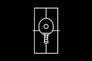 Tennis Court and Racket Lineart, a Sport Illustration by Buqancreative (Thumbnail 3 of 4)