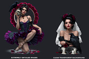 Gothic Girls with Raven Roses PNG, a Person Illustration by ThatsDesignArt (Thumbnail 3 of 10)