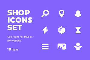 Solid Icon Pack for Shop App | Web