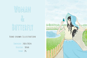 Woman & Butterfly