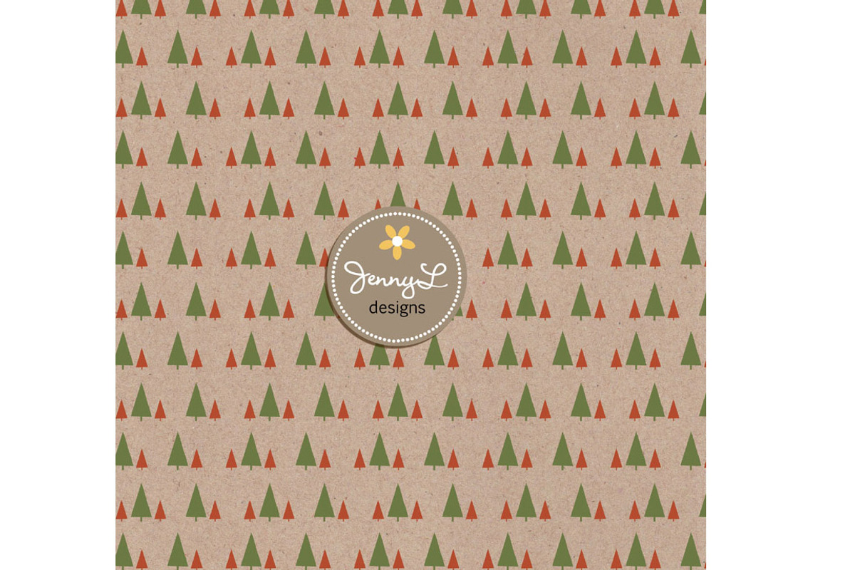 Kraft Christmas Digital Papers, a Pattern Graphic by JennyL Designs (Photo 3 of 4)