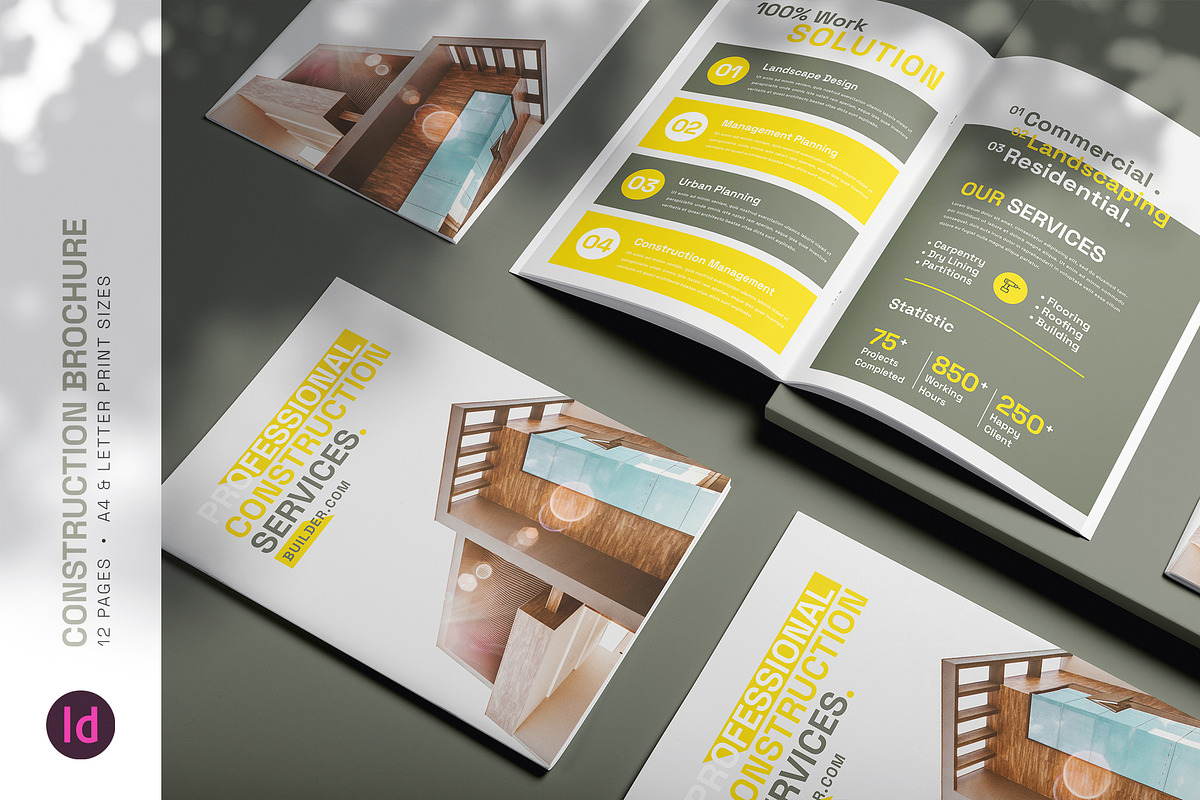 Construction Brochure Template, a Brochure Template by Designsoul14 (Photo 1 of 10)