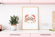 Watercolor Sea Crab Clipart Set, an Illustration by Libby Wishes (Thumbnail 7 of 8)