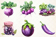 Watercolor Purple Fruit Clipart, an Illustration by Libby Wishes (Thumbnail 3 of 5)