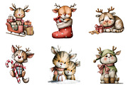 Cute Christmas Cat Clipart, an Illustration by DreamArtGraphic (Thumbnail 3 of 5)