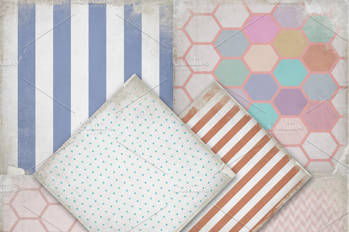 Digital Paper Pack, a Pattern Graphic by Creativeqube Design