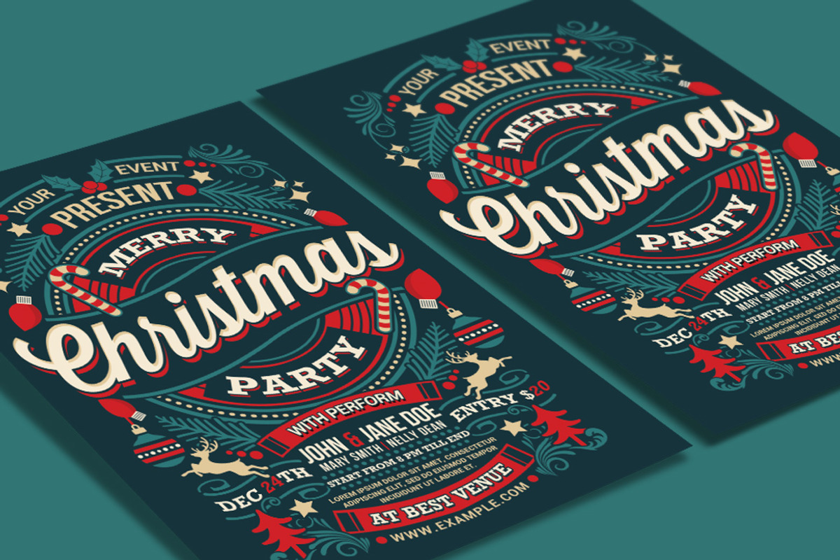 Christmas Party Flyer Templates, a Flyer Template by Muhamad Iqbal hidayat (Photo 3 of 4)