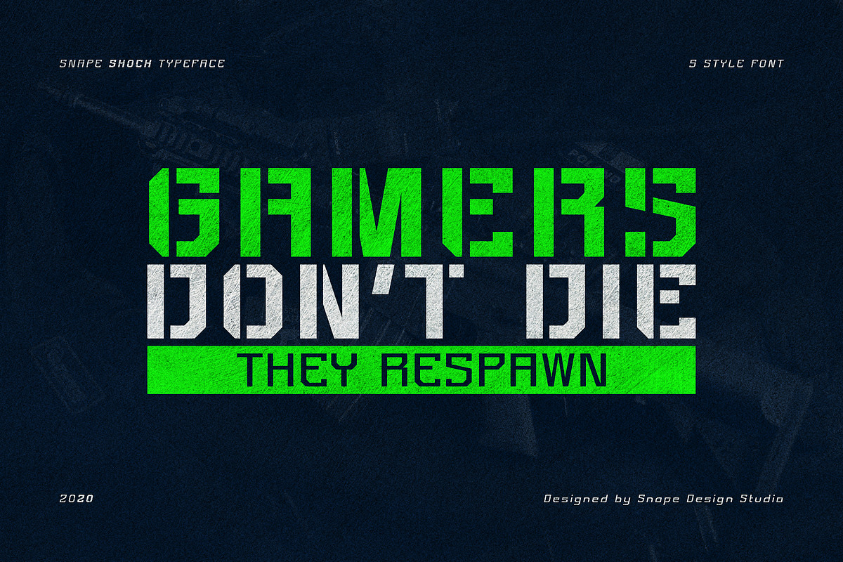 Snape Shock - Strong Display Font, a Font by Snape Design Studio (Photo 6 of 6)