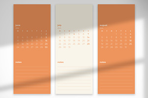 Coral Printable 2024 Calendar